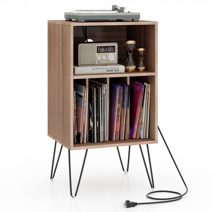 Dreamade Record Player Stand with Charging Station