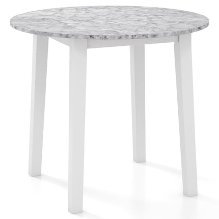 Dreamade 35” Round Dining Table - Kitchen Table with Rubber Wood Legs