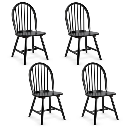 Dreamade Wood Dining Chairs, French Country Armless Spindle Back Dining Chairs