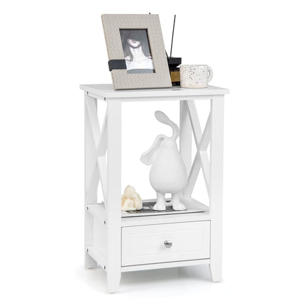 Dreamade Modern X-Design Nightstand Set
