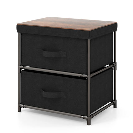 Dreamade Nightstand Set of 2 with 2 Fabric Drawers
