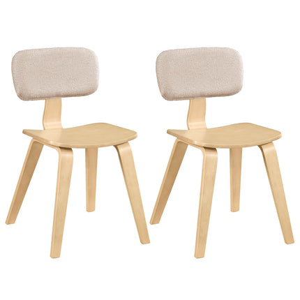 Dreamade Dining Chairs Set of 4/2 Teddy Velvet Padded Backrest & Ergonomic Seat