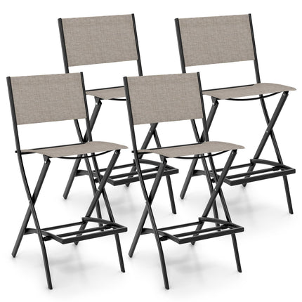 Dreamade Folding Patio Bar Chairs Set of 6