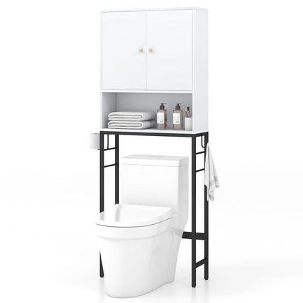 Dreamade Over The Toilet Storage Cabinet - Toilet Shelf Rack with Anti-Tip Device