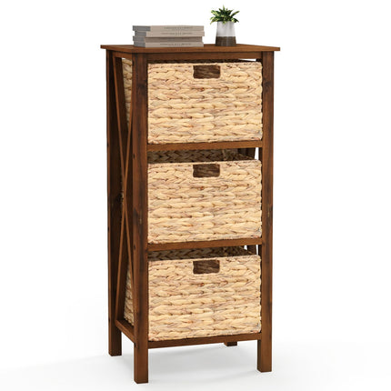 Dreamade Wooden X-Design Side Table End Table
