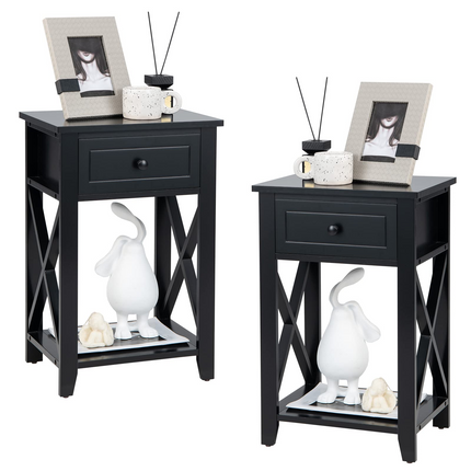 Dreamade Modern X-Design Nightstand