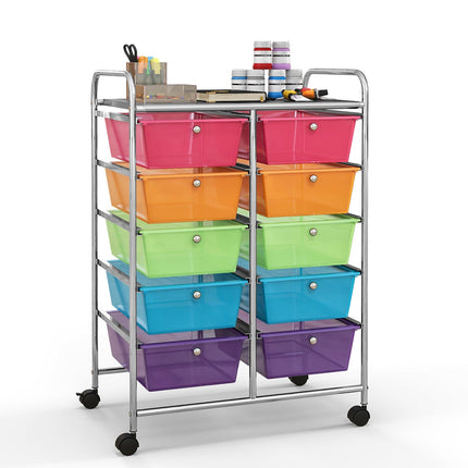 10 Drawers Rolling Cart, Classroom Organizers - Dreamade