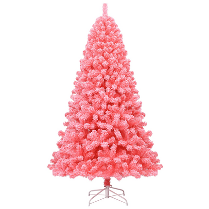 Dreamade Snow Flocked Christmas Tree, Artificial Hinged Pine Tree - DreamadeUS