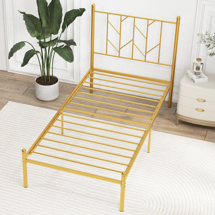 Dreamade Queen/Full/Twin Size Metal Bed Frame with Victorian Style Headboard