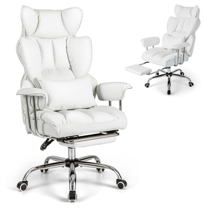 Dreamade Office Desk Chair, High Back Executive Office Chair with Foot Rest and Lumbar Support