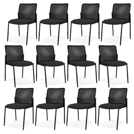Dreamade Waiting Room Chairs - Stackable Guest Chairs w/Ergonomic Backrest