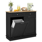 Dreamade Kitchen Trash Cabinet, Kitchen Island with Tilt Out Garbage Bin
