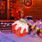 Dreamade Indoor Outdoor Christmas Decoration, Pop-Up Christmas Ball Ornament with 80 LED Lights and Timer,