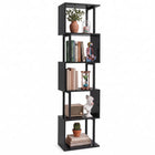 Dreamade 5-Tier S-Shaped Wood Bookcase w/Metal Frame (1/2)