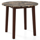 Dreamade 35” Round Dining Table - Kitchen Table with Rubber Wood Legs