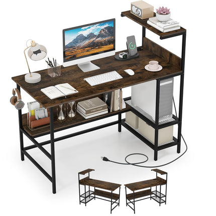 Dreamade 48" Computer Desk with Charging Station