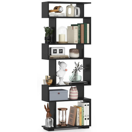 Dreamade S Shaped Bookcase with 2 Anti Tipping Kits