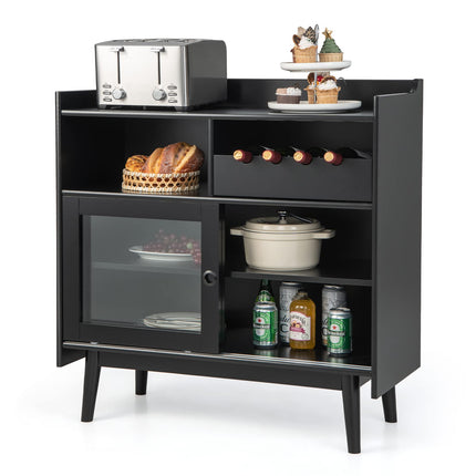 Dreamade Buffet Sideboard, Modern Coffee Bar Storage Cabinet