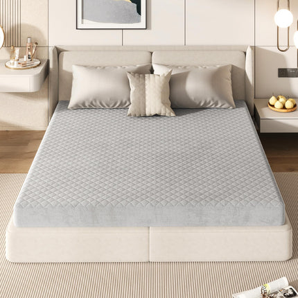 Dreamade Mattress Topper Cover, Soft Velvet Mattress Protector with Deep Pockets