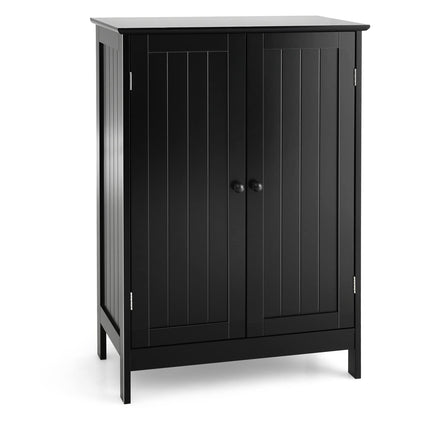 Dreamade Storage Cabinet with Doors and Shelves - Freestanding Storage Organizer with Anti-Tipping Device