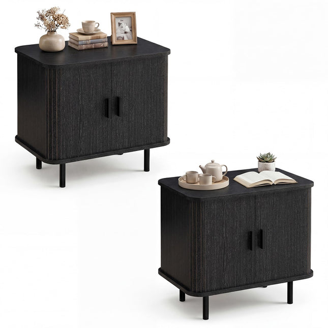 Dreamade 24’’ Large Century Modern Nightstand Set of 2/1