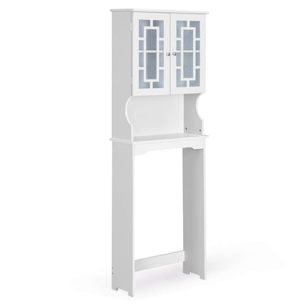 Dreamade Over-The-Toilet Storage Spacesaver, Bathroom Organizer with Cabinet and Shelf