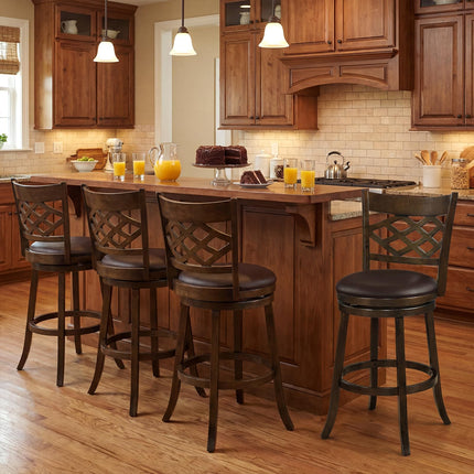 Dreamade Swivel Bar Stools Set of 2/4 26"/31" Bar Height Chairs