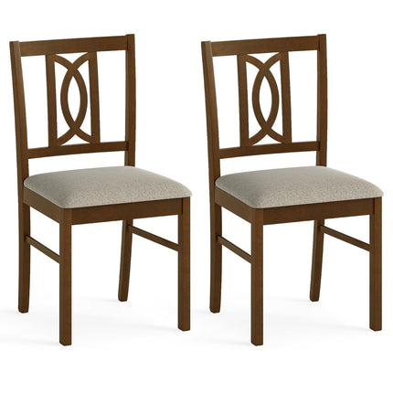 Dreamade Dining Chairs Rubber Wood Dining Room Chairs (2/4)