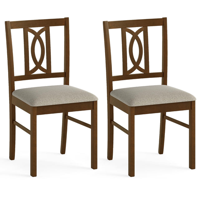 Dreamade Dining Chairs Rubber Wood Dining Room Chairs (2/4)