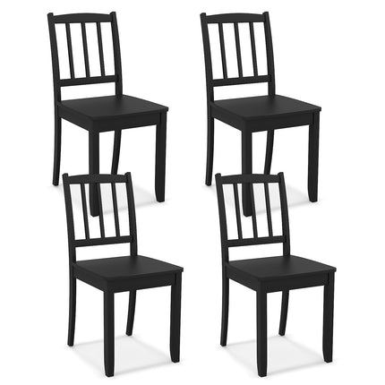 Dreamade Farmhouse Dining Chairs Set of 2/4, Modern Kitchen Chairs w/Rubber Wood Legs & Curved Backrest