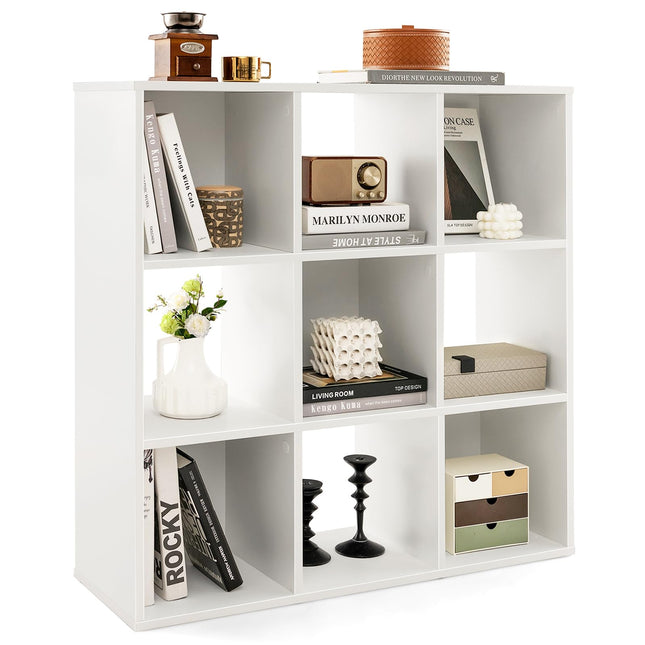 Dreamade 9-Cube Bookcase White