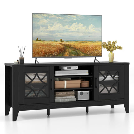 Dreamade TV Stand for TVs up to 65”, Entertainment Center with 3-Position Adjustable Shelves