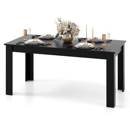 Dreamade 63 Inch Rectangular Modern Dining Kitchen Table for 6 People