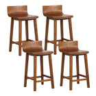 Dreamade 2 or 4 Bar Stools Set with Low Back & Footrest