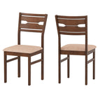Dreamade Wooden Dining Chairs Set of 2/4 Fabric Upholstered Kitchen Armless Chairs