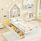 Dreamade Twin House Bed with 2 Storage Drawers