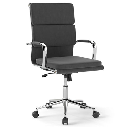 Dreamade Ergonomic Office Chair Mid Back Fabric Desk Chair with Armrest