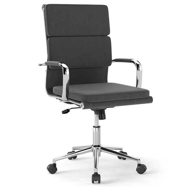 Dreamade Ergonomic Office Chair Mid Back Fabric Desk Chair with Armrest