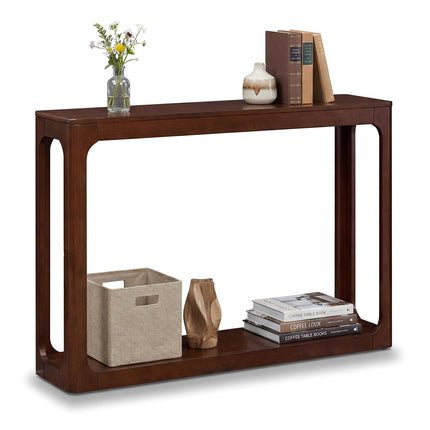 Dreamade 47" Wood Console Table 2-Tier Mid Century Modern Entryway Table