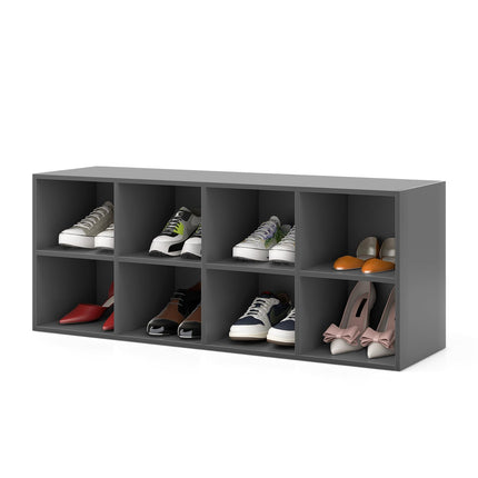 Dreamade Shoe Bench 8 Cubes, 40" Entryway Bench with Storage