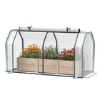 Dreamade Mini Portable Greenhouse - for Raised Garden Bed, 47.5”x 21.5”x 24” Green House with PE Cover Zipper Door