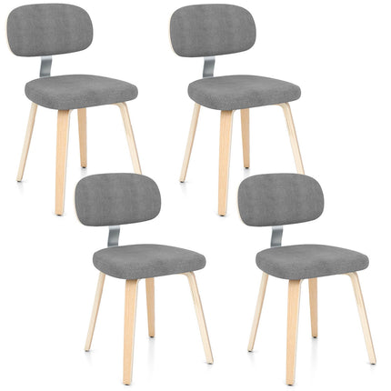 Dreamade Wooden Dining Chairs Set of 2/4 Fabric Upholstered Kitchen Chairs