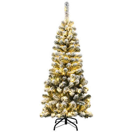 Dreamade 4.5ft / 6ft / 7.5ft Artificial Snow Flocked Christmas Tree - DreamadeUS
