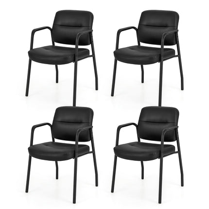 Dreamade Waiting Room Chair Set - Upholstered Reception Chairs with Mixed PU Leather