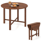 Dreamade 35.5” Round Dining Table, Folding Kitchen Table for Small Spaces