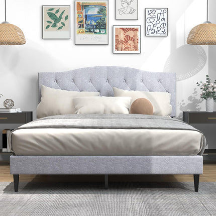 Dreamade Queen Size Upholstered Platform Bed