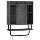 Dreamade Bathroom Wall Cabinet with Sliding Barn Door