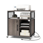 Dreamade File Cabinet, Lateral Filing Cabinet with Lock, Wheels, Charging Station, Cable Hole, Lockable Side Cabinet