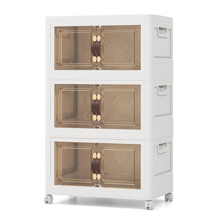 Dreamade 3-Pack Storage Bins with Lids and Wheels, 50 Gal Total Capacity