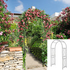 Dreamade Garden Arbors Trellises, 7.2FT Metal Garden Arch for Climbing Plants Roses